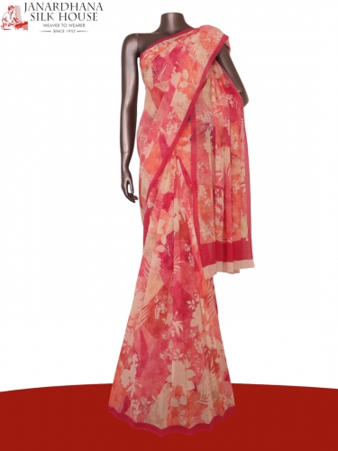 Designer Exclusive Floral Pure Georgette Silk Saree